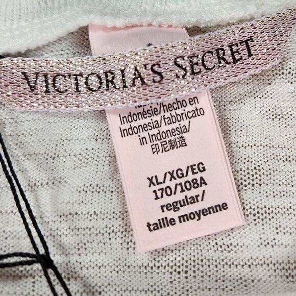 🔸️NWT Victoria's Secret Cream "Bombshell" Burnout Long Sleeve Sweater XLarge - Picture 11 of 12